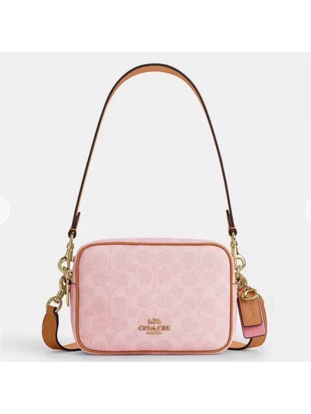 Coach Powder Pink Carrie signature NWT CEK74